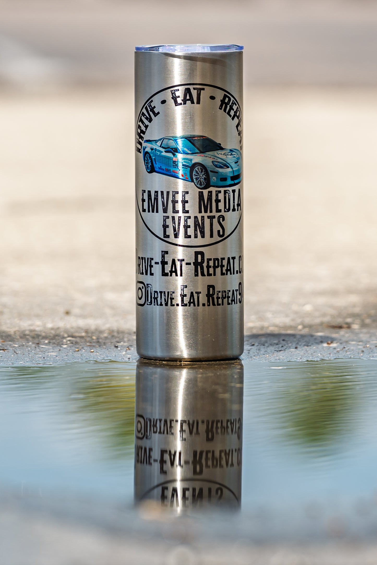 Drive. Eat. Repeat. Stainless Steel 20oz Tumbler