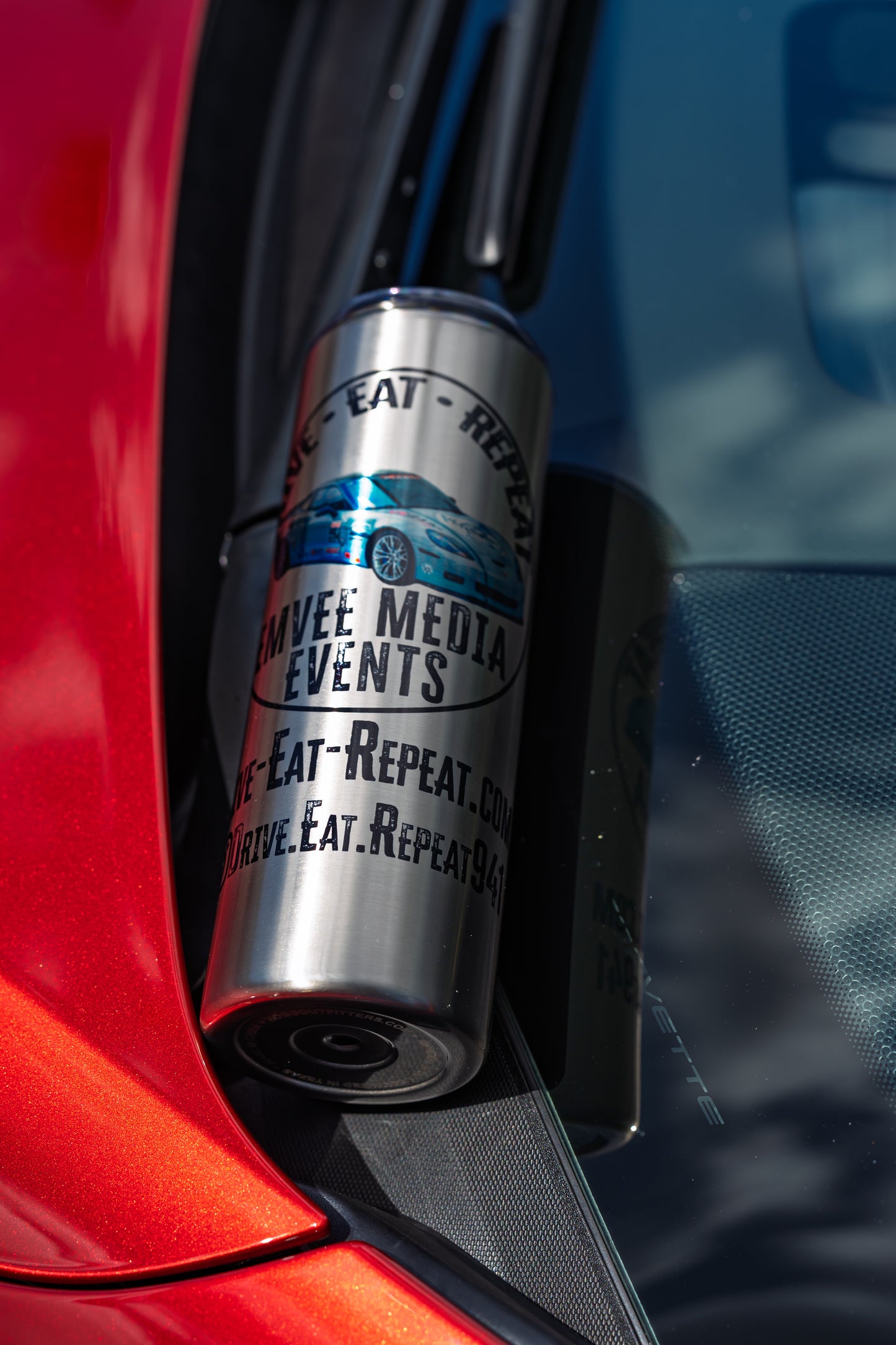 Drive. Eat. Repeat. Stainless Steel 20oz Tumbler