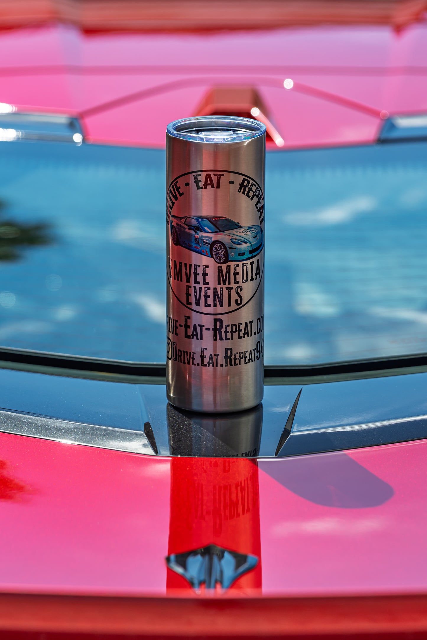 Drive. Eat. Repeat. Stainless Steel 20oz Tumbler