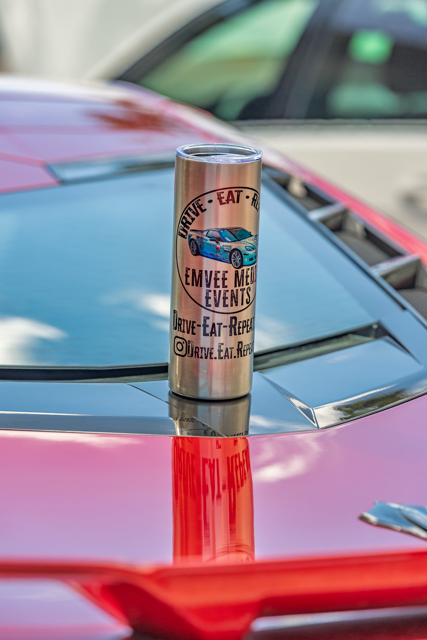 Drive. Eat. Repeat. Stainless Steel 20oz Tumbler