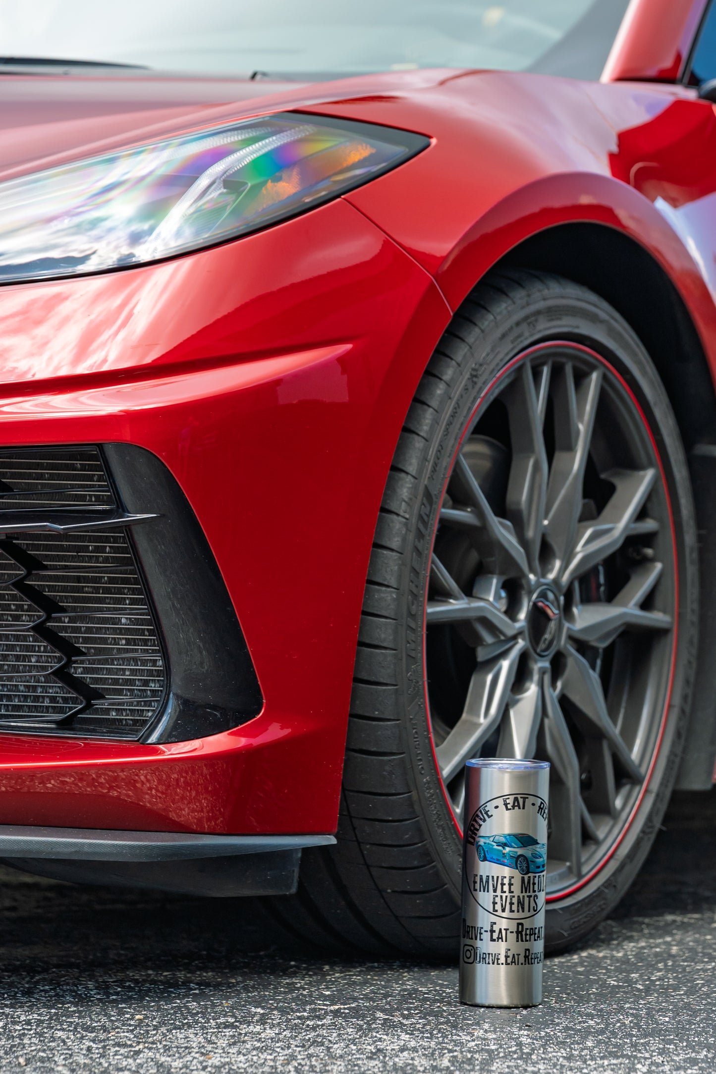 Drive. Eat. Repeat. Stainless Steel 20oz Tumbler
