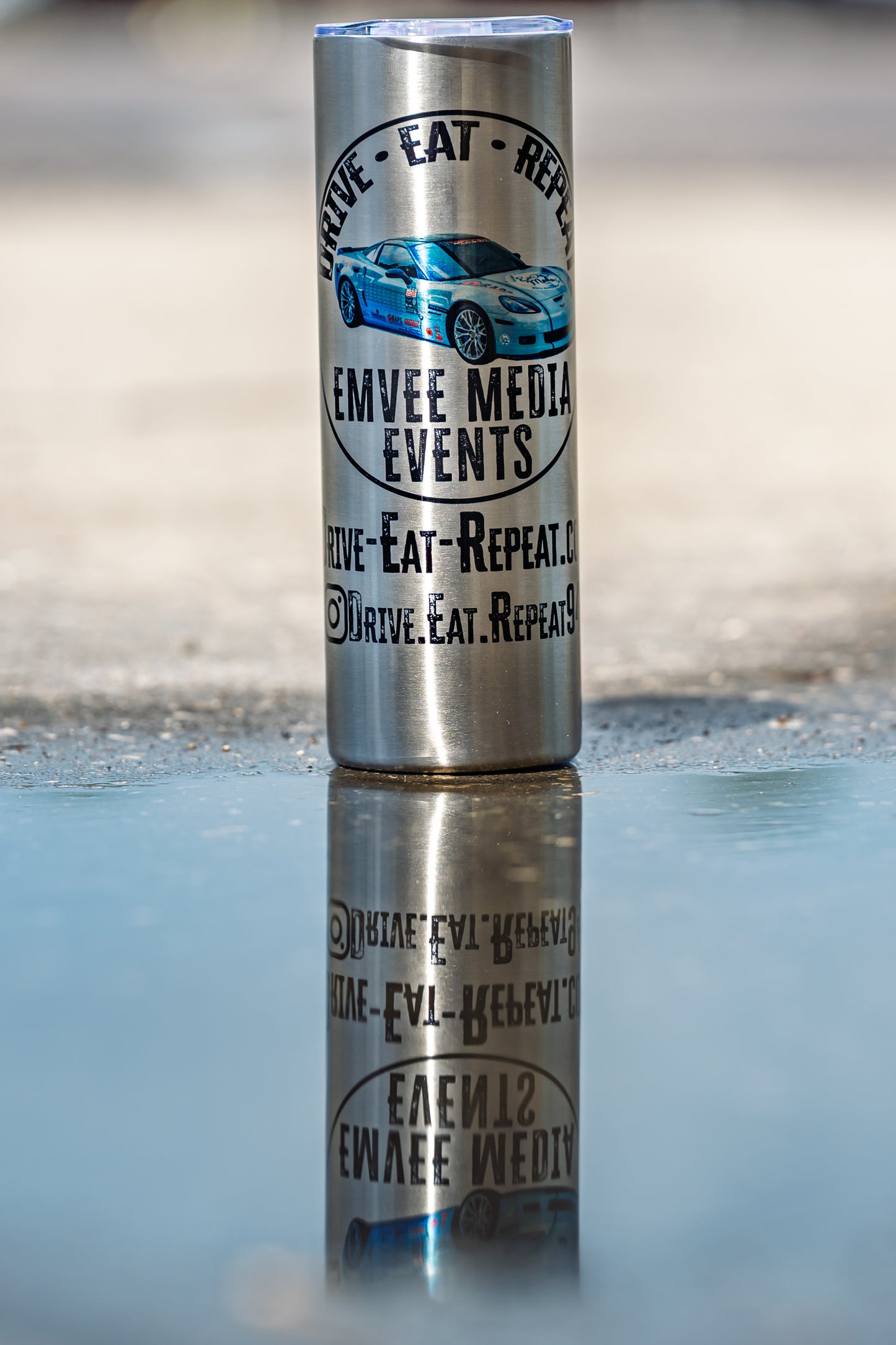 Drive. Eat. Repeat. Stainless Steel 20oz Tumbler
