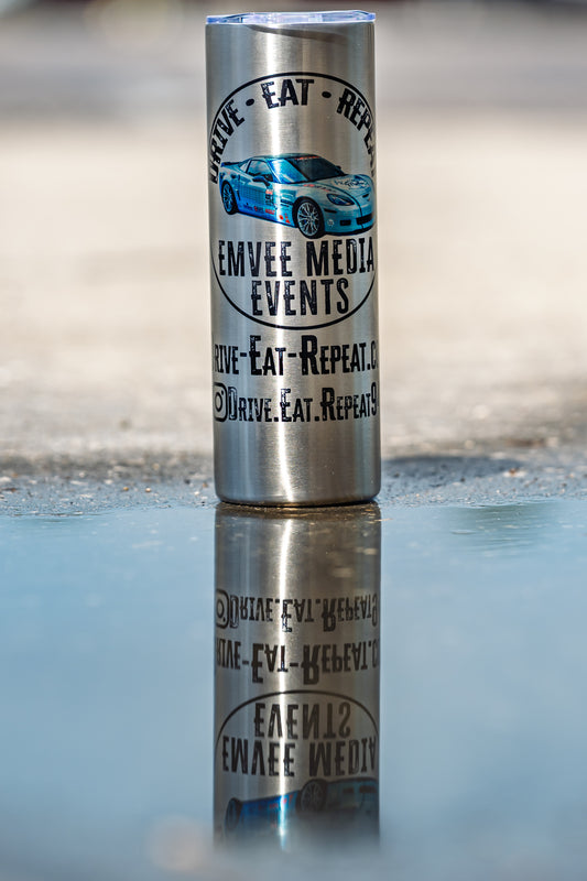 Drive. Eat. Repeat. Stainless Steel 20oz Tumbler