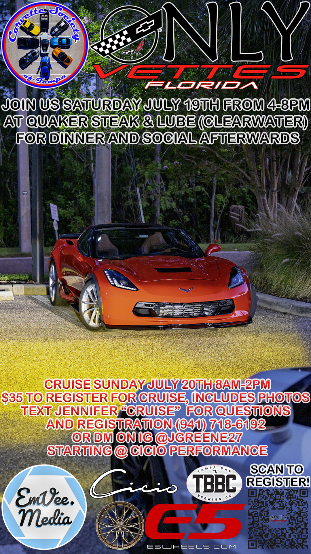 Only Vettes Florida Cruise Registration